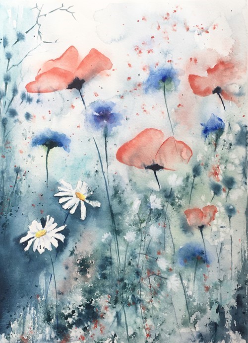 Vild med blomster