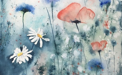 Vild med blomster